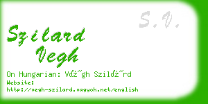 szilard vegh business card